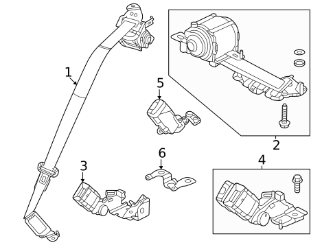 Rear Seat Belts for 2025 Acura ADX #0
