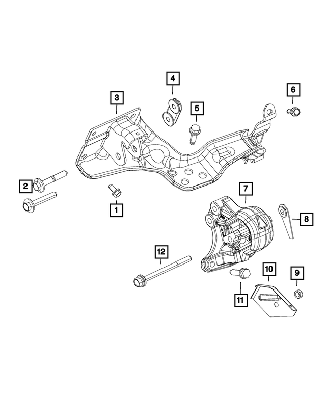 6101688 - Engine: Hex Lock Nut, Mounting for Mopar Image