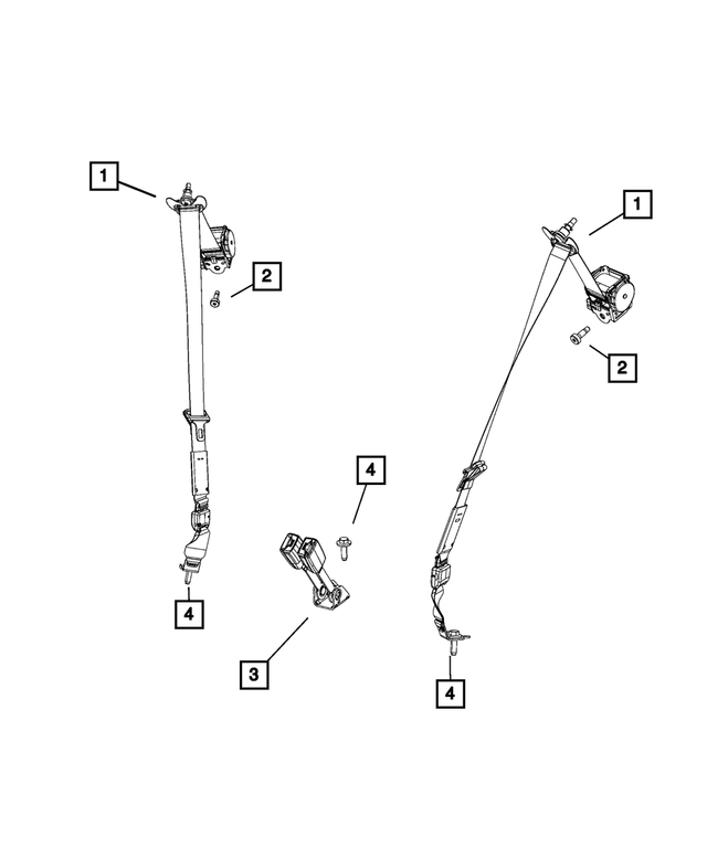 1GP44HL1AA - Restraints: Two Buckles Seat Belt for Mopar Image image