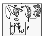 76258TGGA12 - Body: Mirror Assembly for Honda: Civic Image