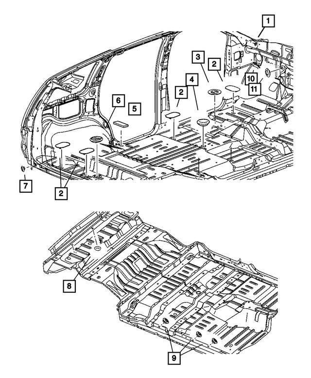 55257080AA - Body Sheet Metal Except Doors: Access Hole Plug for Mopar Image