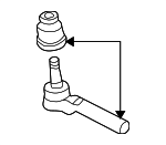 26086579 - Steering: Outer Tie Rod for Chevrolet: Impala, Impala Limited, Monte Carlo, Venture | Oldsmobile: Silhouette | Pontiac: Grand Prix, Montana, Trans Sport Image