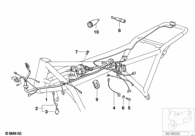 61127665811 - General Electrical System: Wiring Oil Pressure -  for BMW-Motorrad Image