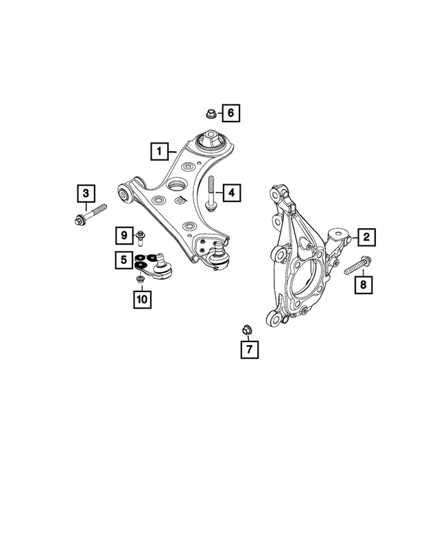 4787958AA - Front Suspension: Suspension Knuckle, Left for Mopar Image