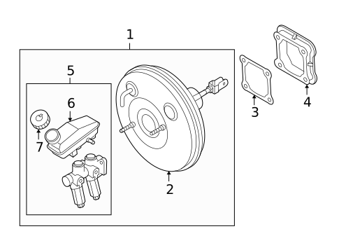 Master Cylinder - Components On Dash Panel for 2009 Pontiac G3 #0