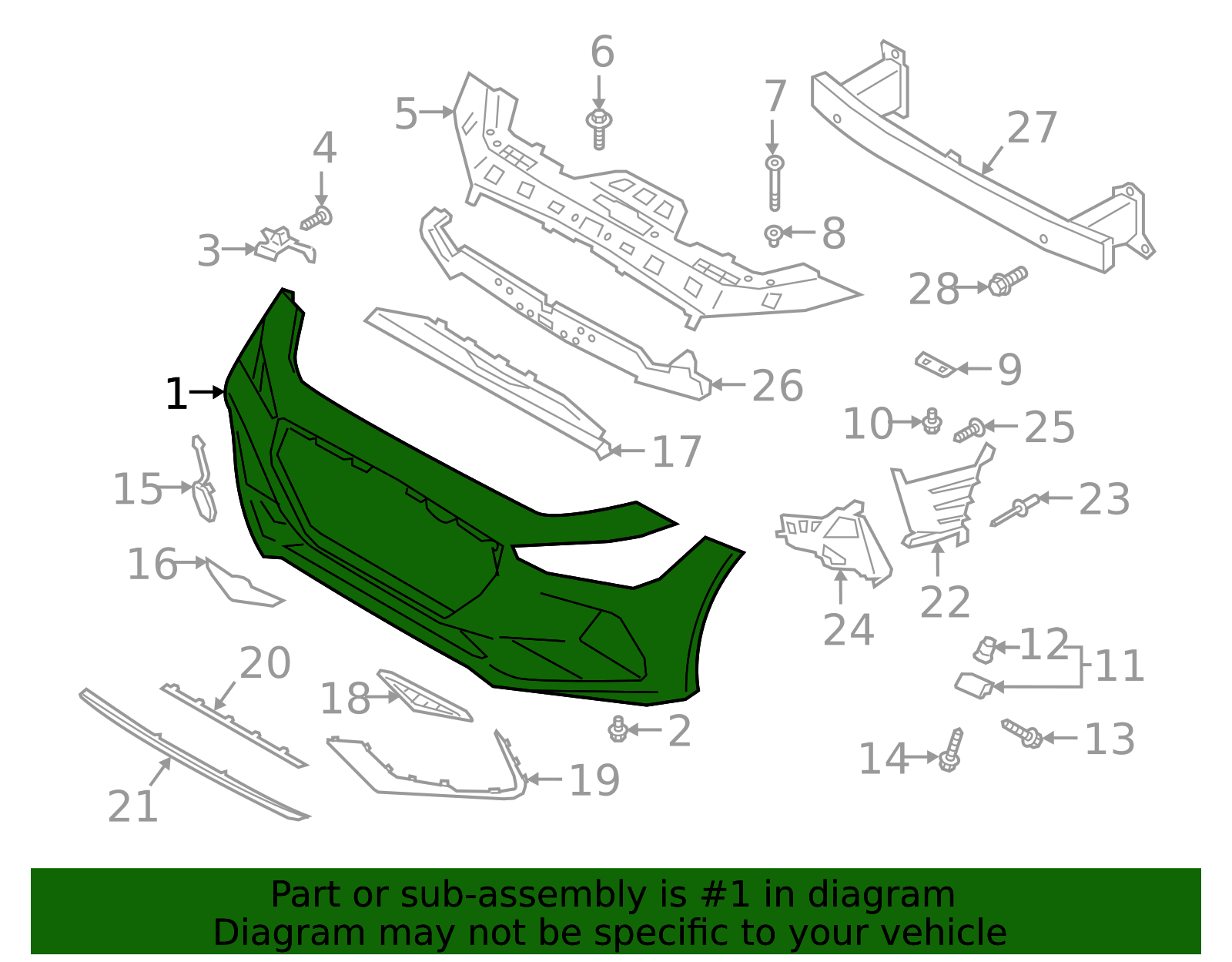 GENUINE⭐ Front Bumper Center Molding for 2022-2024 Hyundai Tucson 86569N9010