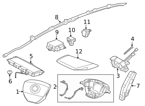 Air Bag Components for 2020 Jaguar F-Type #2
