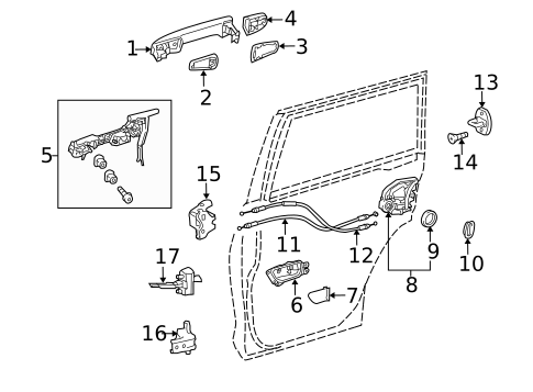 Rear Door for 2016 Lexus GX460 | OEM Parts Online