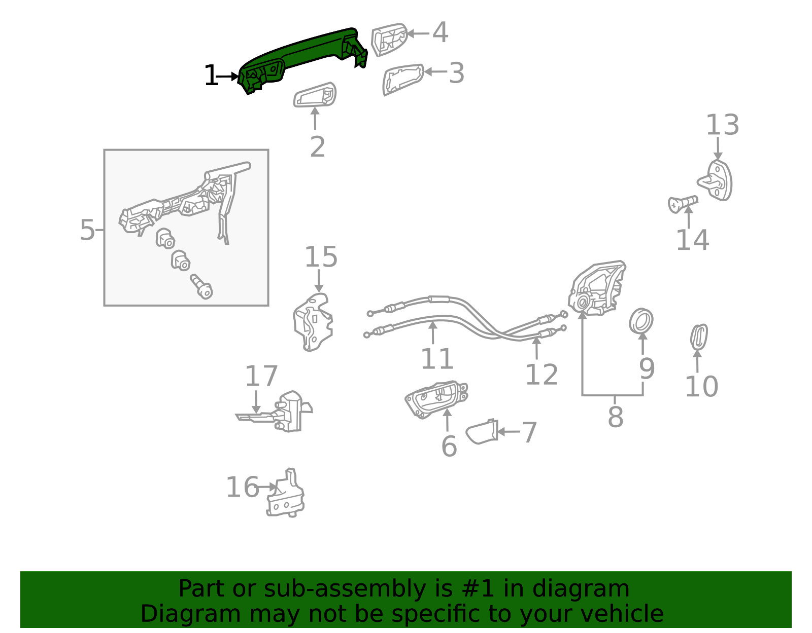 2017-2023 Lexus GX460 Handle, Outside 69210-60170-J0 | OEM Parts
