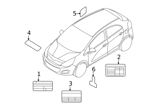 Labels for 2014 Kia Rio #0