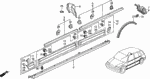 75328SH3A01 - Body/Air Conditioning: CLIP A, MOLDING for Honda Image