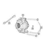 6502720 - Electrical: Hex Flange Lock Nut for Chrysler: 300, 300M, Concorde, Sebring | Dodge: Challenger, Charger, Intrepid, Journey, Magnum, Nitro, Ram 3500, Stratus, Viper | Jeep: Grand Cherokee, Liberty | Ram: 2500, 3500 | SRT: Viper Image