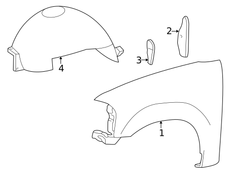 Fender & Components for 2002 Lincoln Blackwood #0