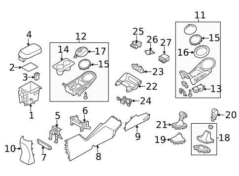 Center Console for 2012 Kia Sportage #0