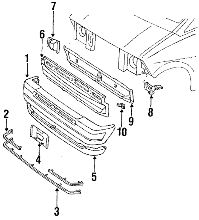 E99Z17D957A - Body: Bumper Cover for Ford Image