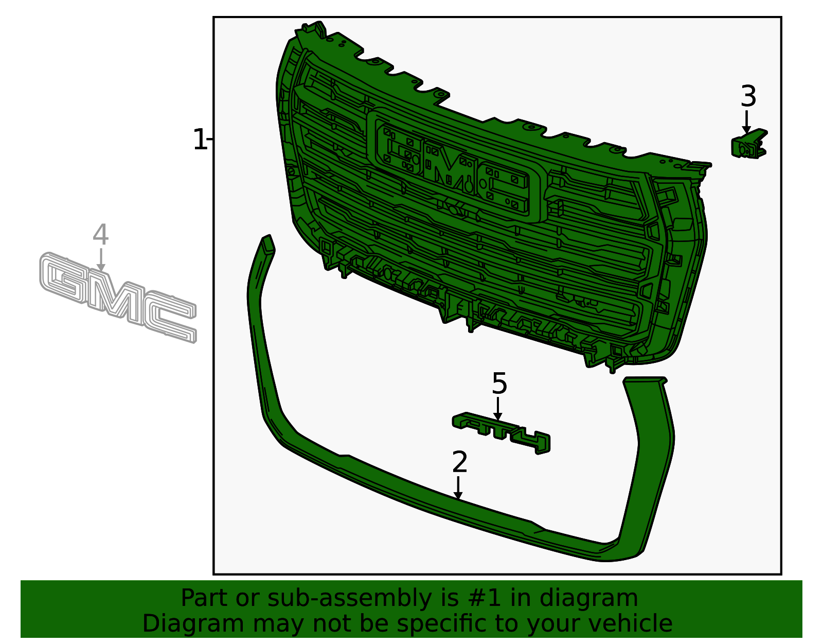 2025-2026 GMC Grille 86563714 GM | GMPartsDirect.com