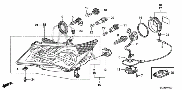 Headlight for 2012 Acura MDX #0