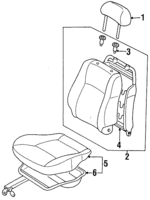 864001M741 - Body: Headrest for Nissan Image