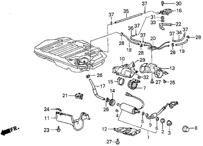 Fuel Pump (SI) for 1986 Honda Civic #0