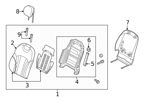 Driver Seat Components for 2015 Hyundai Genesis #0