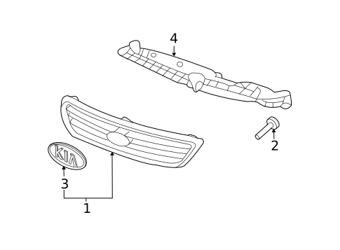 Grille & Components for 2008 Kia Optima #0
