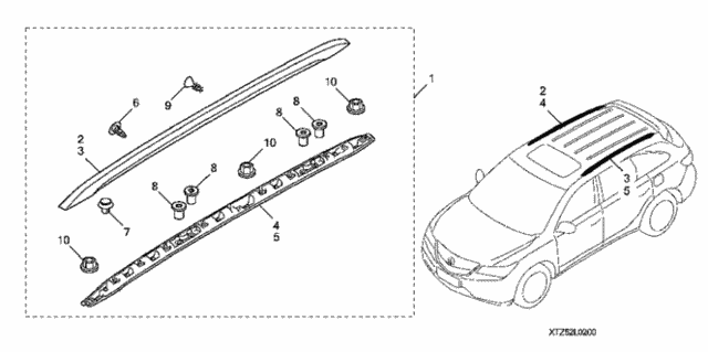Roof Rail for 2014 Acura MDX #0