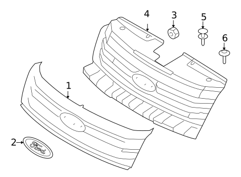 Grille & Components for 2008 Ford Taurus X #0