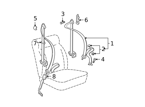 Seat Belt for 2005 Volkswagen Jetta #1