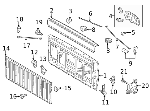 Tail Gate for 2020 Toyota Tacoma #1