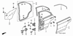 67910S5DA01ZZ - Body/Air Conditioning: HINGE, R. RR. DOOR (UPPER) for Honda Image