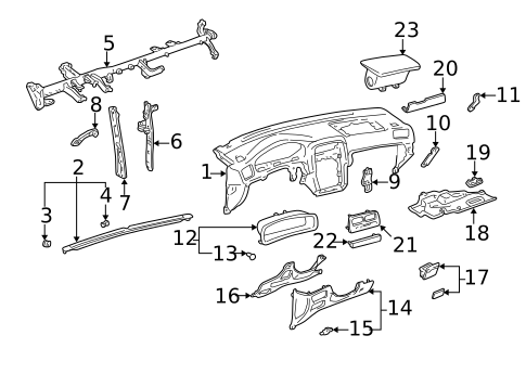 Instrument Panel for 1999 Lexus ES300 #0