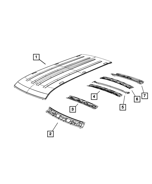 68383530AA - Body Sheet Metal Except Doors: Roof Panel for Mopar Image