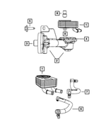 5058545AC - 3.5L Gas; Engine: Oil Cooler Inlet Hose for Mopar Image
