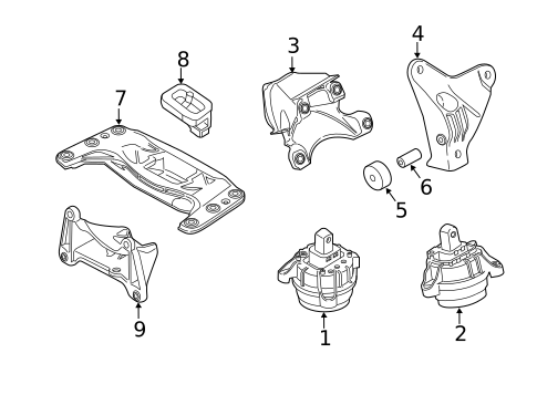 Engine & Trans Mounting for 2013 BMW 640i Gran Coupe #0
