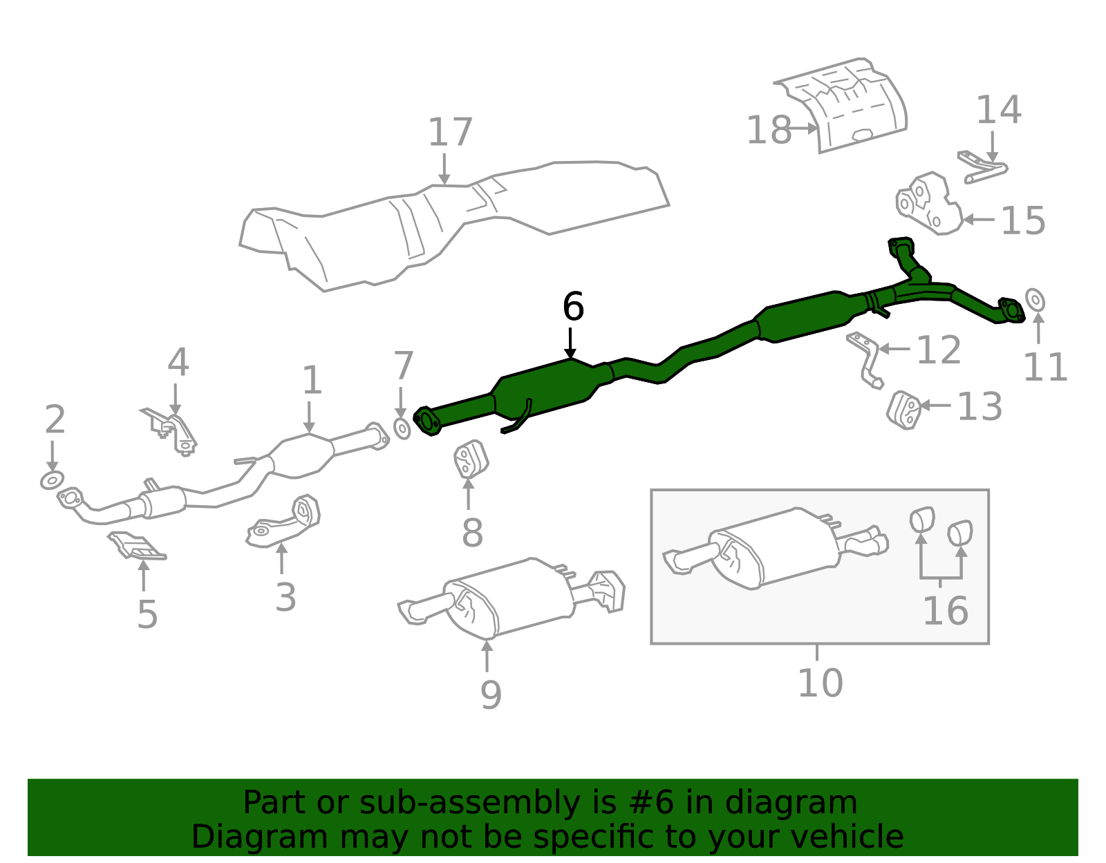 2019-2022 Toyota Avalon Exhaust Intermediate Pipe 17420-0P511 | Toyota ...