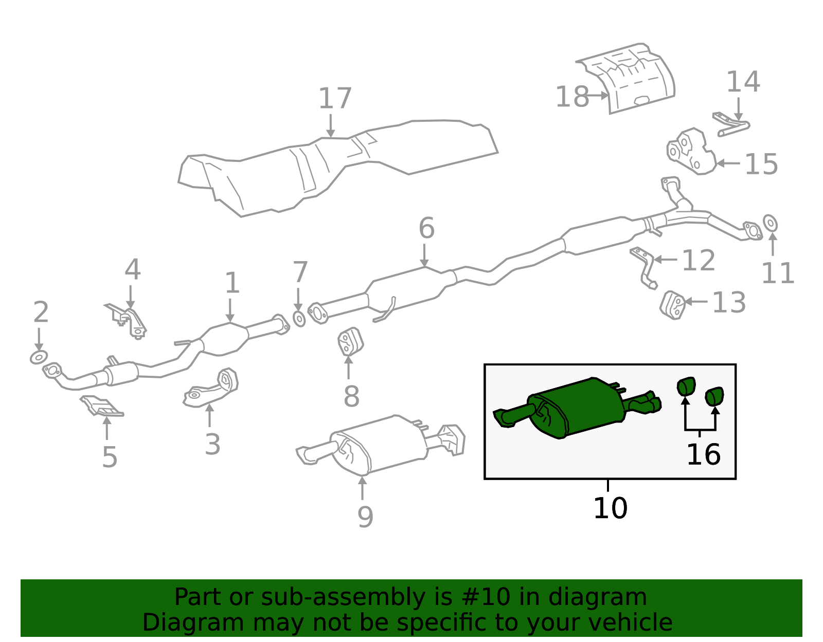 Muffler 17440-0P173 | Toyota Parts Center