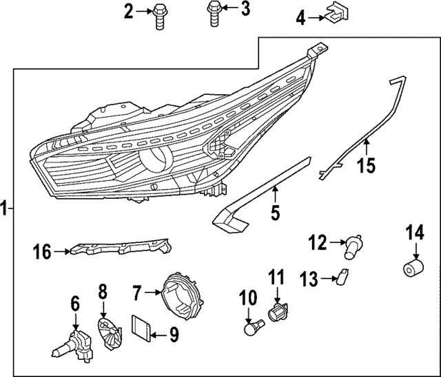 92138M7500 - : Headlamp Assembly Trim for Kia Image