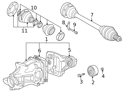 Axle & Differential for 1998 BMW Z3 #0