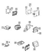 68502433AA - : Air Bag Control Module for Fiat: 500X | Jeep: Renegade Image
