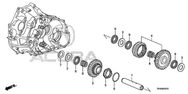 MT Reverse Gear Shaft for 2010 Acura TL #0