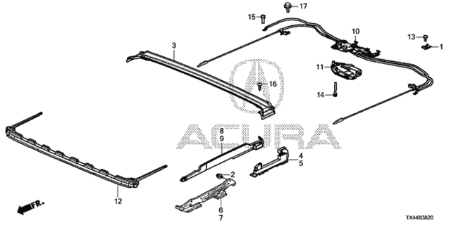 Roof Slide Components for 2017 Acura RDX #0