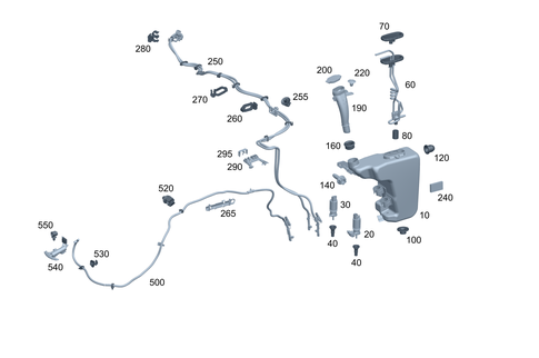 Front Windshield Washer System for 2025 Mercedes-Benz S580 #0