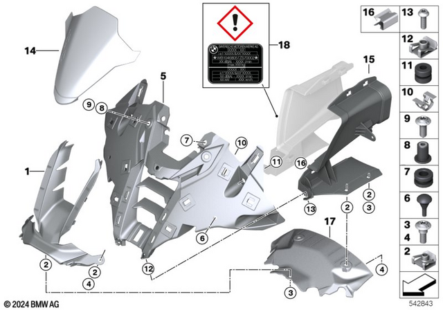 46635A65F52 - : Trim Air Inlet for BMW-Motorrad Image