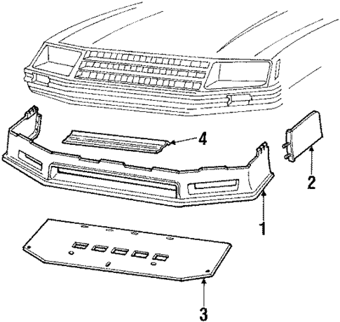 Valance Panel for 1986 Ford Mustang #0