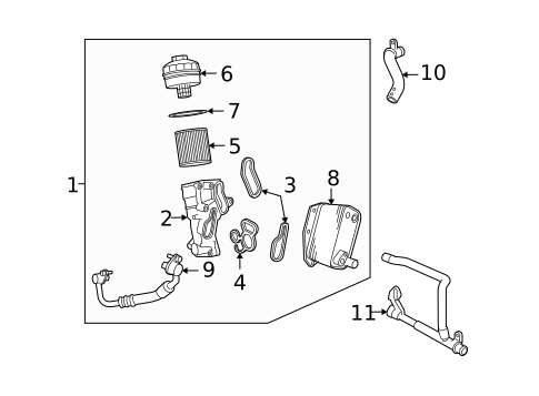 Engine Oil Cooler for 2009 Land Rover LR2 #0