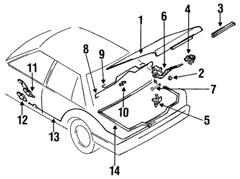 Lid & Components for 1987 Nissan Sentra #0