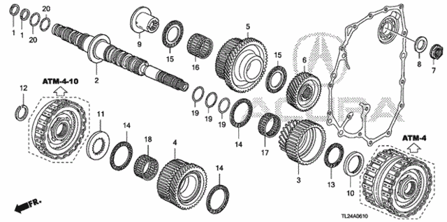 AT Secondary Shaft for 2010 Acura TSX #0