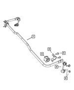 4670516AA - Rear Suspension: Rear Suspension Stabilizer Bar for Chrysler: 200, Sebring | Dodge: Avenger Image