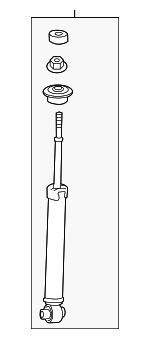 4853080830 - : Shock Absorber for Lexus: RC Turbo, RC200t, RC300, RC350 Image