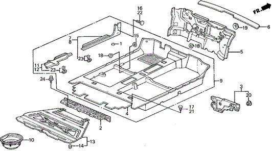 Floor Mat for 1991 Honda Civic #0
